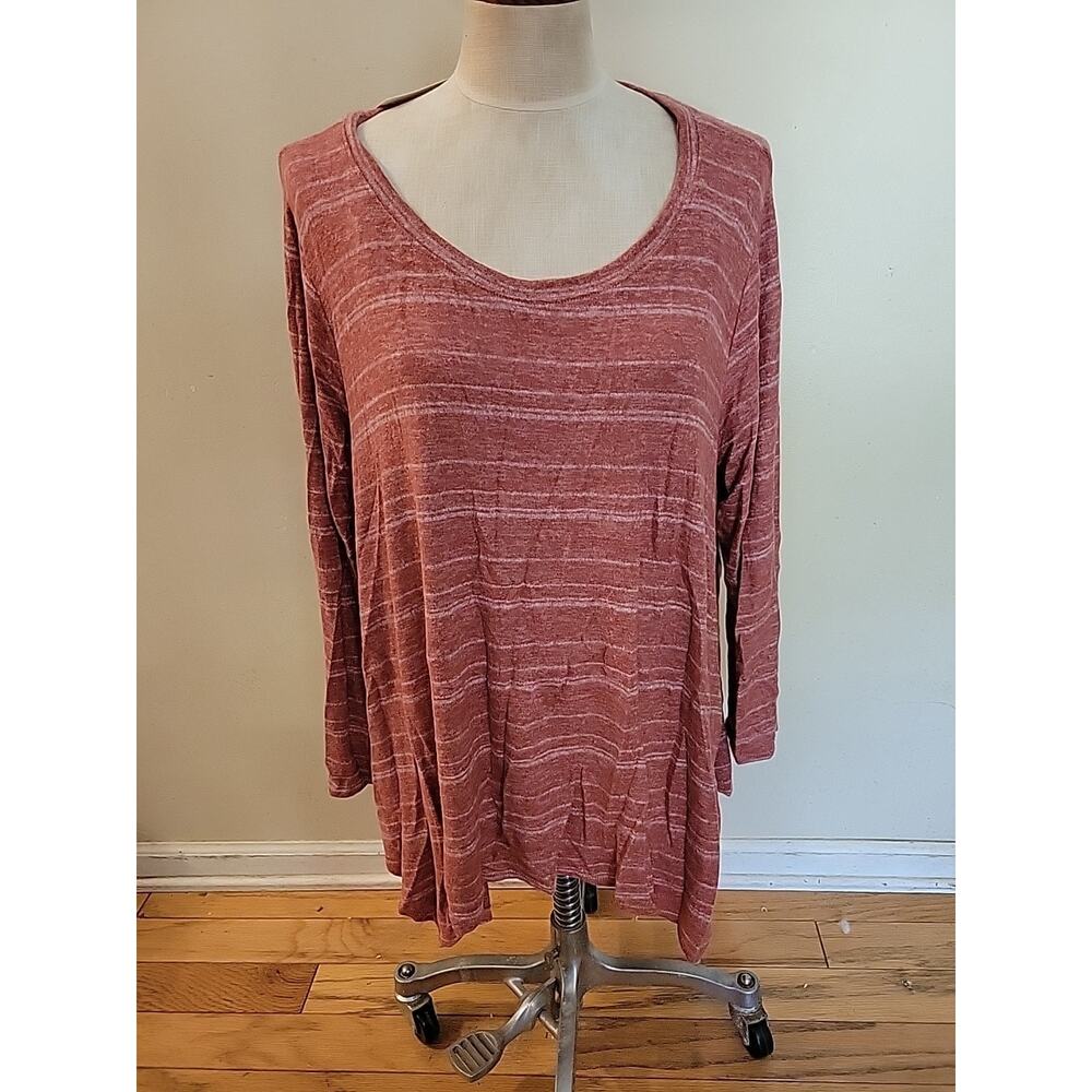 Women's Green Envelope Super Soft Pink Lightweight Sweater Size 3X